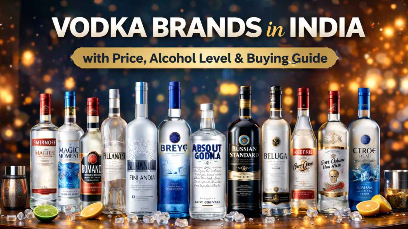 Top 20 Best Vodka Brands in India with Price, Alcohol Level, & Buying Guide for Vodka Lovers